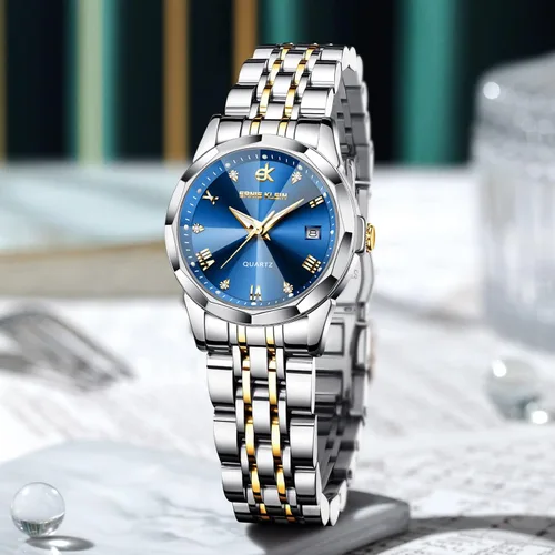 Vista 4 de Men's Watches, Stainless Steel Designer Diamonds Dress Men's Wrist Watch, Fashion Waterproof with Date and Day Analog Quartz Watches, Holiday
