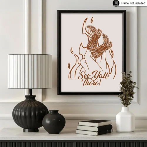 Vista 22 de Poster Master Póster de You've Yeed Your Last Haw - Impresión retro de vaquero marrón - Arte occidental - Arte moderno - Arte del salvaje oeste