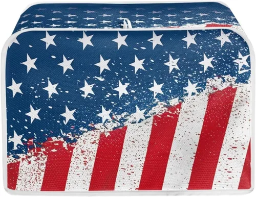 Vista 35 de Xoenoiee Funda protectora para tostadora con estampado de águila y bandera estadounidense del 250 aniversario, a prueba de polvo e impermeable