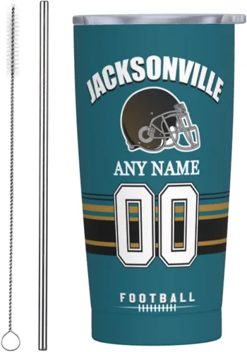 Vista 30 de Vaso Arizona personalizado, vaso con nombre y número personalizados, taza de café de viaje de acero inoxidable que mantiene las bebidas frías