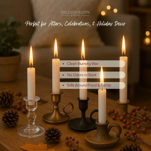 Vista 6 de Conjunto de 10 minicampanas para ritual de 4 pulgadas/velas para hechizo, de color negro