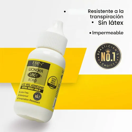 Vista 3 de EBIN NEW YORK Wonder Lace Bond Extra Mega Hold 1.18 oz (paquete de 3) – Original, sin residuos, fórmula mejorada, fácil de aplicar, secado rápido