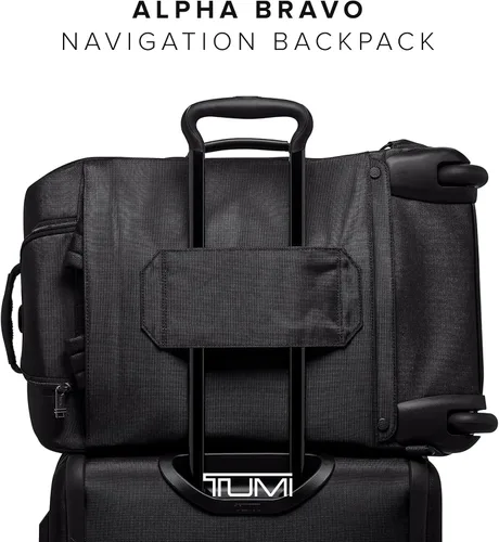 Vista 6 de TUMI - Mochila de viaje Alpha Bravo International con 2 ruedas - Bolsa de viaje compacta ajustable - 21.8" X 14.0" X 9.0", Negro -, Talla única