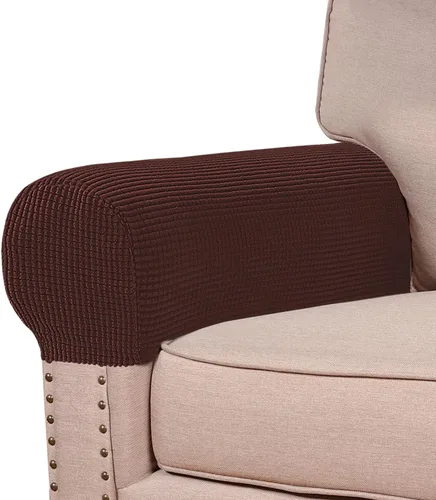Vista 10 de Turquoize Fundas elásticas para reposabrazos para sillas y sofás, fundas para reposabrazos de sofá de elastano y jacquard, protector de muebles