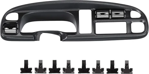 Vista 12 de ECOTRIC Cubierta de Tablero Compatible con Dodge Ram 1500 1998-2001/Dodge Ram 2500 3500 1998-2002, Cubierta Negra para Tablero