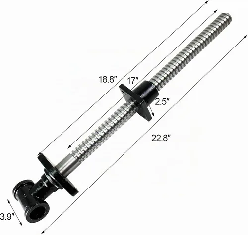 Vista 2 de HFS(R) Tornillo de banco de trabajo resistente con rosca Acme de 3 TPI, capacidad de 17 pulgadas