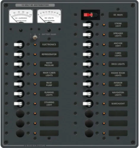 Vista 3 de Blue Sea Systems 8380 DC principal + 22 posiciones, palanca blanca