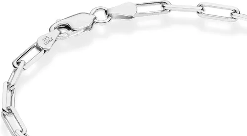 Vista 3 de Miabella Pulsera italiana de plata de ley 925 con clip de 0.118 in