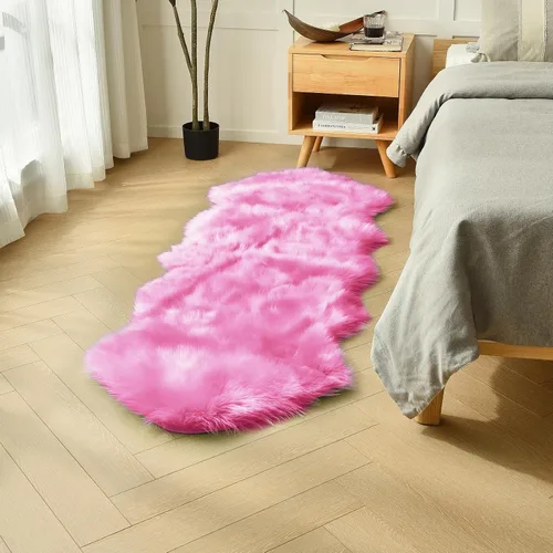 Vista 56 de duduta - Alfombra de pelo sintético de lana de oveja beige 2x3 pies, suave y esponjosa, funda para silla de pelo mullido, alfombra pequeña