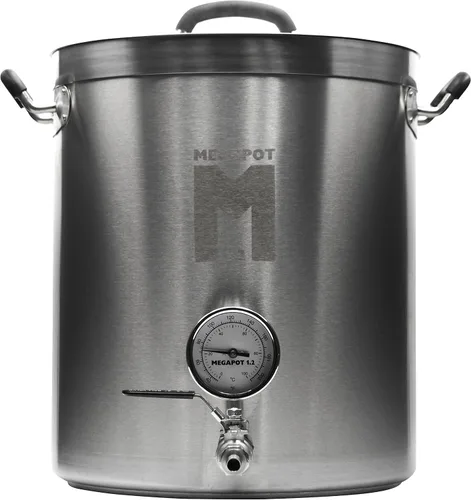 Vista 11 de Northern Brewer - Hervidor de cerveza de acero inoxidable MegaPot con marcas de volumen (8 galones con válvula)