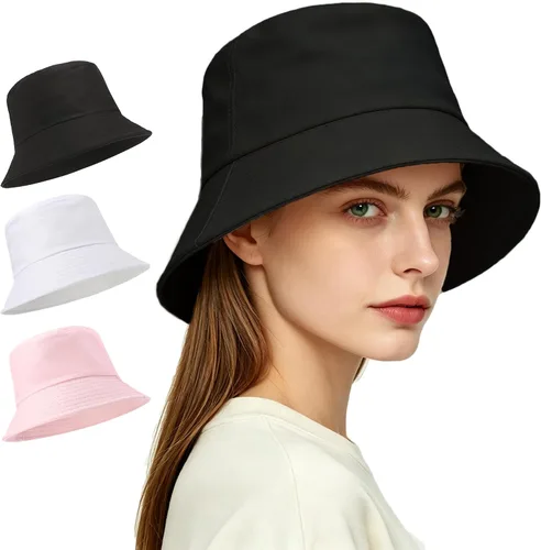 Vista 16 de Paquete de 3 sombreros de verano unisex para actividades al aire libre 3 Negro/Blanco/Beige