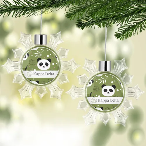 Vista 4 de Kappa Delta Sorority - Adorno para árbol de Navidad, diseño de copo de nieve, decoración para fiesta de árbol, hogar, vacaciones (Kappa Delta #10)