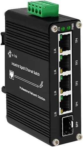 Vista 7 de Interruptor industrial PoE de 3X1000M RJ45 IEEE802.3af/at 30W-1X1000M SFP