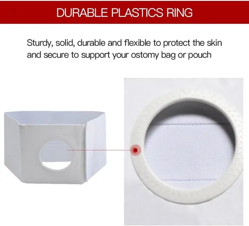 Vista 3 de Cinturón de ostomía médica para hombres o mujeres, cinturón de soporte para hernia de ostomía, faja abdominal para estoma, refuerzo, banda abdominal