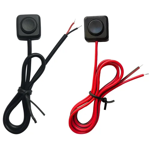 Vista 11 de Interruptor de botón momentáneo de 12 V y 24 V, cable precableado de 0,5 m y cinta de doble cara para una fácil instalación