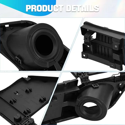 Vista 3 de Carcasa de bisagra de bolsillo para puerta de llenado de combustible + cubierta negra compatible con Ford Transit Vans 150 250 350 HD 2015-2023