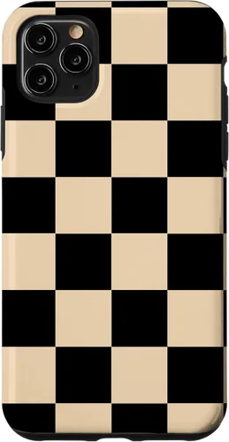 Vista 13 de Funda neutra clásica minimalista con patrón beige a cuadros para iPhone 17