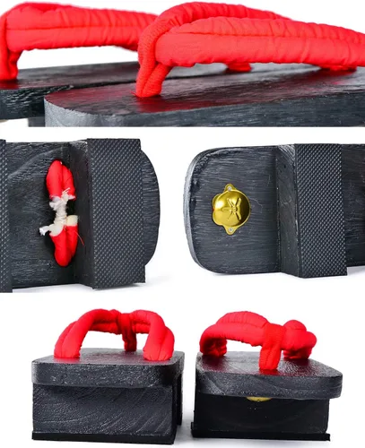 Vista 7 de Azumasun Zuecos japoneses de madera con calcetines Tabi para hombres y mujeres