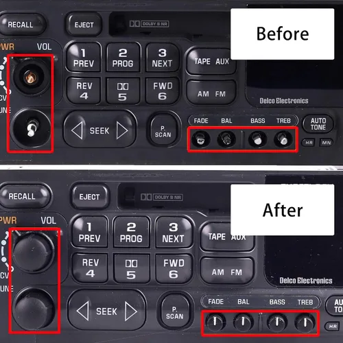 Vista 4 de para perillas de control de radio de equipo original GM (Paquete de 6)