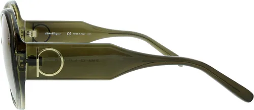 Vista 3 de Salvatore Ferragamo Gafas de sol geométricas SF942S 326 Caqui 2.402 in 942, Marrón caqui