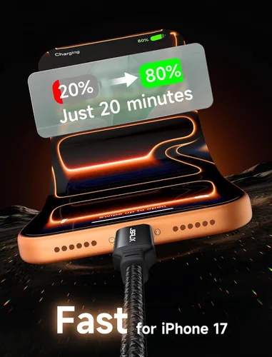 Vista 2 de JSAUX Cable USB C a USB C de 100 W [2 unidades de 3.3 pies], cable de carga rápida tipo C para iPhone Air/iPhone 17/iPhone 17 Pro/iPhone 17 Pro Max