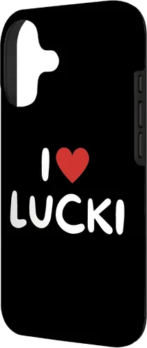 Vista 57 de Funda con corazón rojo para iPhone 16 I Love Lucki
