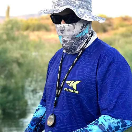 Vista 6 de KastKing Sol Armis - Polaina para el cuello, máscara facial UPF 50, máscara de protección solar UV para hombres y mujeres, pesca, senderismo