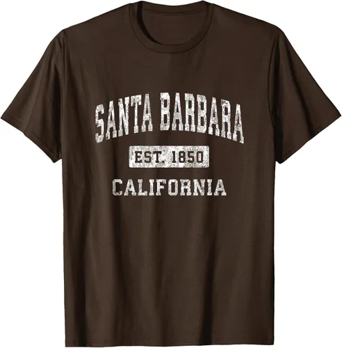 Vista 8 de Camiseta deportiva clásica de Santa Bárbara California CA, Negro, S