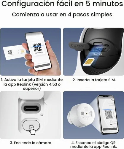 Vista 7 de REOLINK 2K+4G LTE cámara de seguridad celular inalámbrica al aire libre