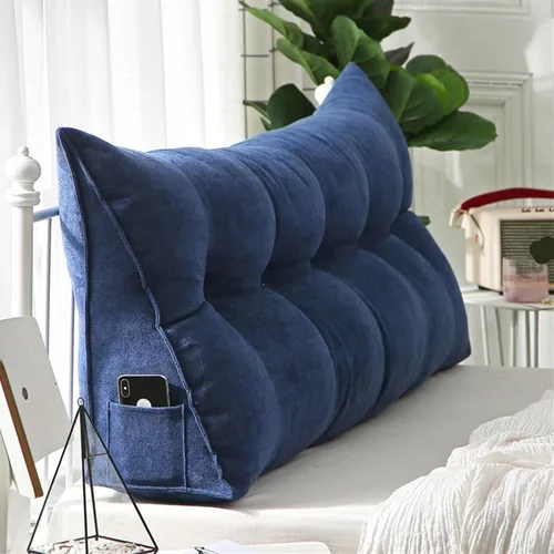 Vista 16 de Almohada triangular para cabecero, almohada de cuña grande lavable para el cuerpo, soporte de posicionamiento del respaldo, almohadas de lectura