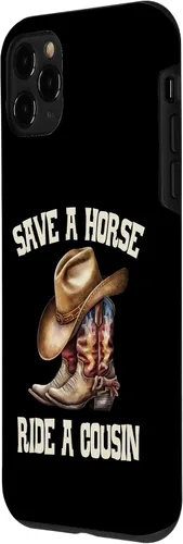 Vista 2 de Funda para iPhone 11 Pro Save A Horse Ride A Cousin All Trash No Trailer Trash Y'all