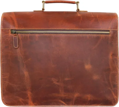 Vista 7 de Leather Messenger Bag Shoulder Bag Cross Body Vintage Messenger Bag Satchel Man Purse competible with Ipad and Tablet