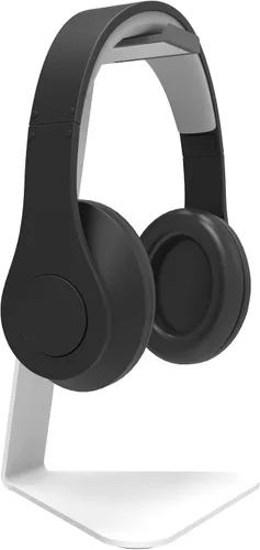 Vista 13 de Kanto H1 Soporte universal para auriculares - Negro - Construcción de acero sólido - Superficie de descanso de silicona curvada