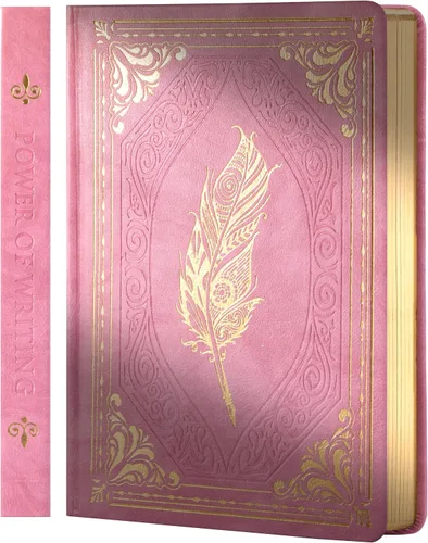 Vista 12 de CAGIE - Cuadernos de anotaciones de tapa dura de 320 páginas encuadernados en cuero vintage para mujeres y hombres, tamaño A5, cuadernos
