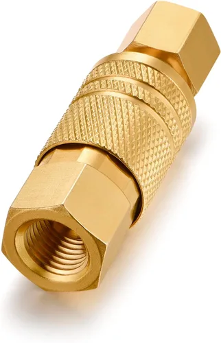Vista 6 de Kit de acoplador de aire y enchufe, accesorios de aire de conector rápido, accesorio de manguera de aire industrial NPT de 1/4 de pulgada (8 piezas)
