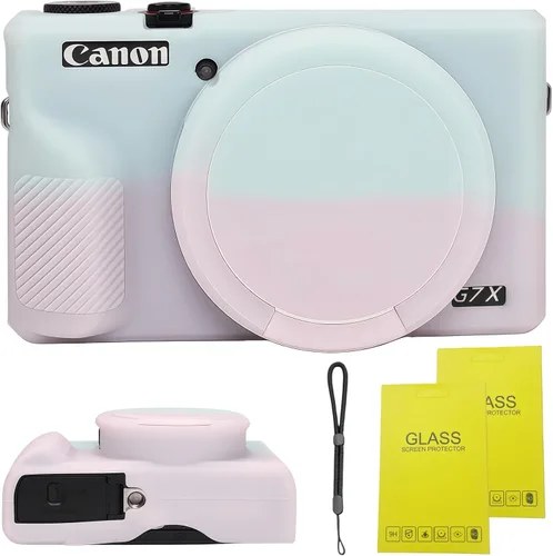 Vista 17 de Funda para cámara digital Canon Powershot G7 X Mark III, funda de silicona suave para cámara réflex digital Canon Powershot G7X Mark III, viene