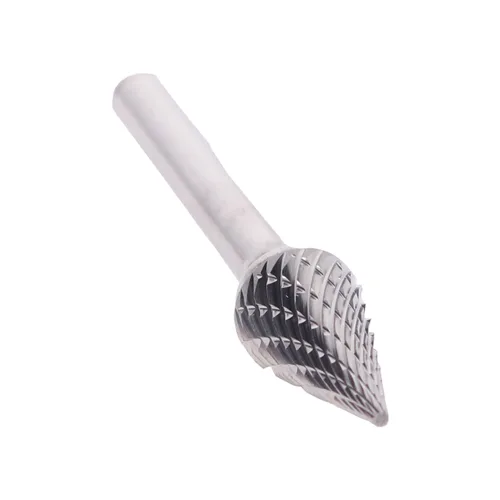 Vista 47 de Drill America SA-1 Rebaba de carburo/lima giratoria cilíndrica de doble corte para amoladora de troquel de 1/4" de diámetro x 5/8" de longitud