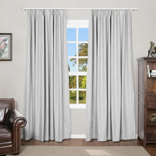 Vista 11 de TWOPAGES Cortina opaca plisada para dormitorio, con aislamiento térmico, grueso, 1 panel, 50 x 63 pulgadas, lino