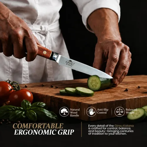 Vista 5 de CUCHILLO DE UTILIDAD DE 5" COLECCIÓN TRADICIONES CUCHILLOS JAPONESES EL MEJOR CUCHILLO PARA TU COCINA Japanese 440A Stainless Steel, chefs