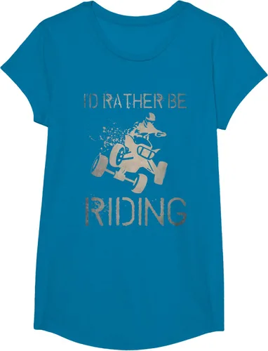 Vista 49 de Camiseta gráfica I'd Rather Be Riding ATV Quad Racing Rider de 4 ruedas, Negro