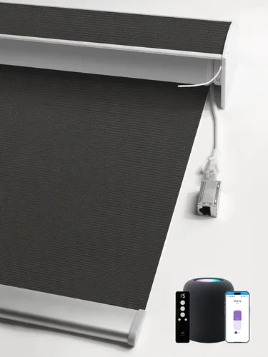 Vista 19 de SmartWings Persianas enrollables con cable duro PoE 100% opacas, muestra de tela