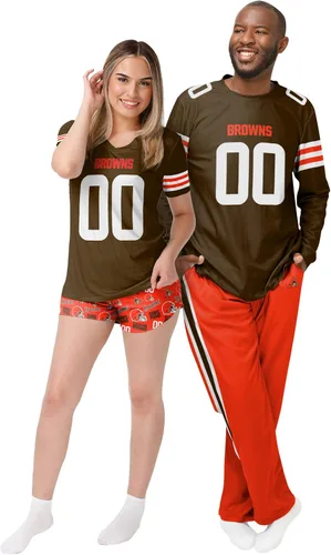 Vista 3 de FOCO NFL womens Nfl Team Logo Ladies Gameday Ready Jersey Pajama Set