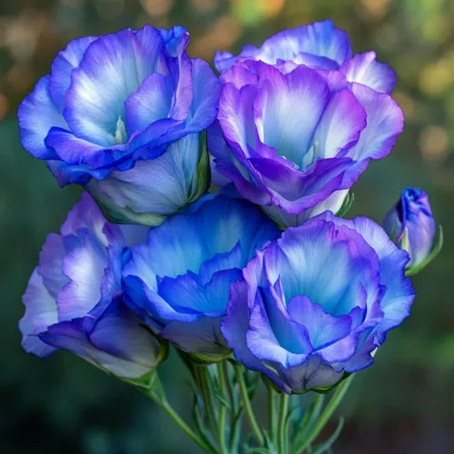 Vista 7 de Más de 300 semillas de flores Lisianthus para plantar, semillas de eustoma, doble flor al aire libre, semilla de Lizzienthus sin OMG, plantas