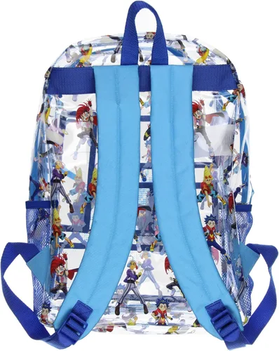 Vista 6 de Beyblade Burst - Mochila de viaje transparente resistente para la escuela, Claro, Mochilas de viaje