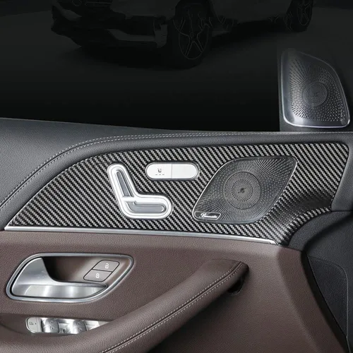 Vista 8 de Cubierta de consola central de fibra de carbono real para Mercedes-Benz GLE W167 C167 Coupe 350 53 63 S GLS X167 450 580 63 AMG accesorio