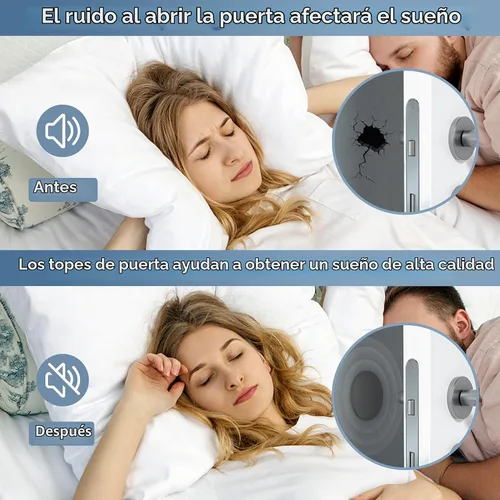 Vista 5 de Topes de Puerta Protector de Pared Protector Amortiguador Pomo de Puerta Parachoques de Manija de Puerta Silenciador Autoadhesivo Almohadilla