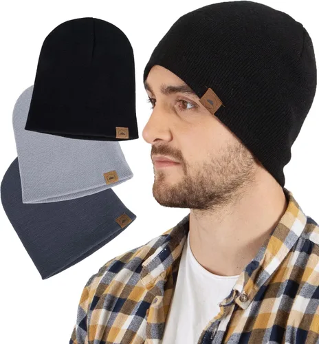 Vista 7 de Tough Headwear Daily Knit Beanie – Gorros para hombre – Sombreros de invierno para hombres y mujeres – Sombreros de punto cálidos para clima frío