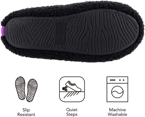 Vista 5 de RockDove Pantuflas Serenity de forro polar con espalda cerrada para mujer