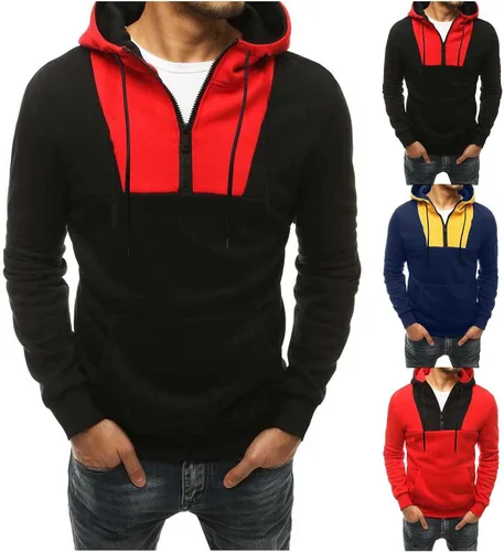 Vista 4 de EELHOE Mens Sweatshirts Novelty Long Sleeve Novelty Jersey with Hood Regular Fit Stretch Print Graphic Pullover