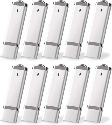Vista 9 de KEXIN Paquete de 10 unidades flash USB 2.0 Flash Drive Pen Drive Memory Stick blanco